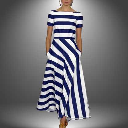 Jenny | Stilfuld Stribet Maxi Kjole