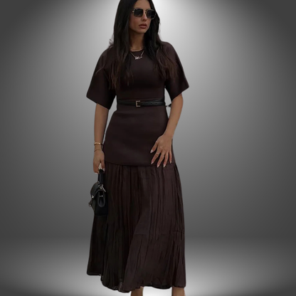 Lise | Plisseret Maxi Kjole