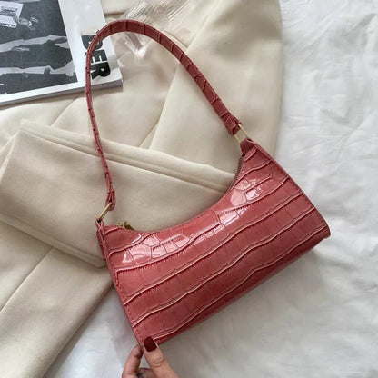 Tilly™ | Skinnende skuldertaske med alligatormotiv