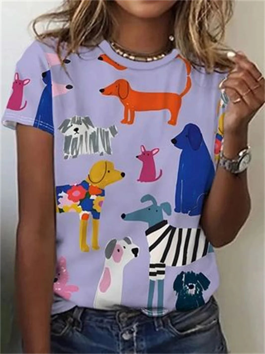 Hanne | Stilfuld T-shirt med Hundemotiv