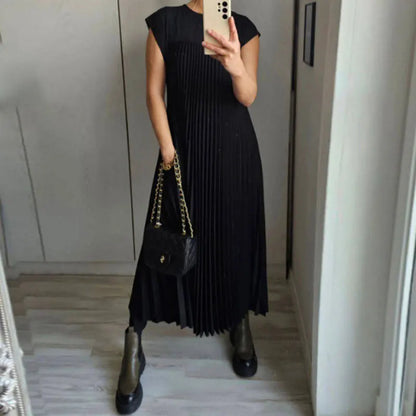 Tamara | Elegant Plisseret Maxikjole