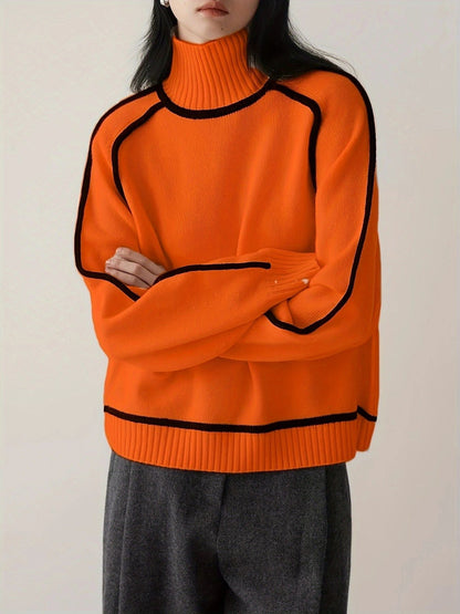 Emilie™ | Oversized Sweater med Kontrast-Syninger