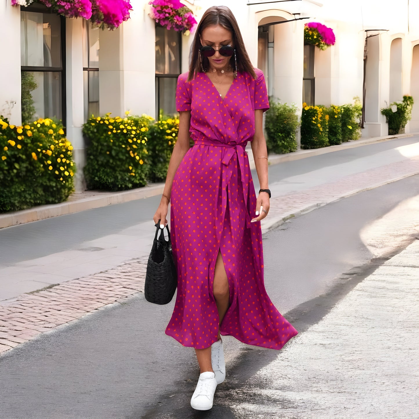 Delaney | Stilfuld Blomsterprint Wrap Kjole