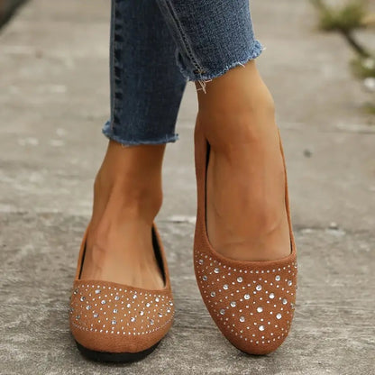 Mona | Dame Rhinestone Flats