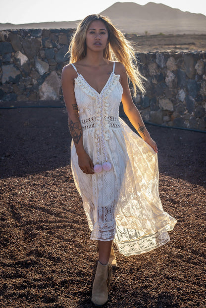Beryl | Elegant Boho Maxi Kjole